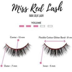 Premium Silk or Faux mink Lashes, red aspen